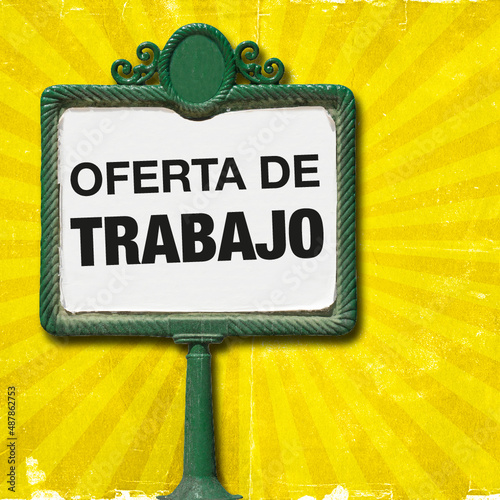 Panel de anuncios, vintage comic style, aviso de reclutamiento de personal. 
