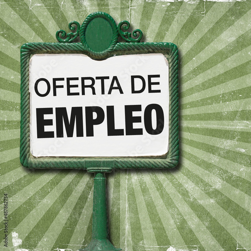 Panel de anuncios, vintage comic style, aviso de reclutamiento de personal. 
