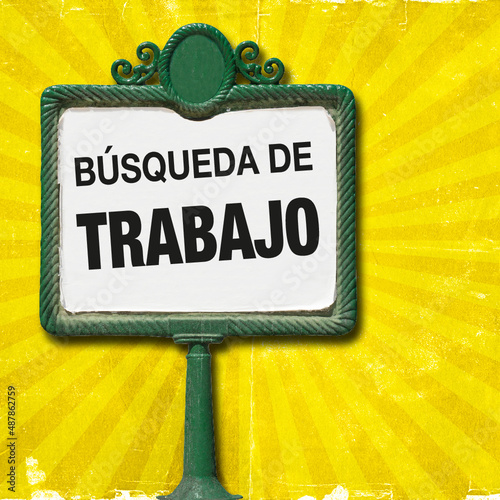 Panel de anuncios, vintage comic style, aviso de reclutamiento de personal. 