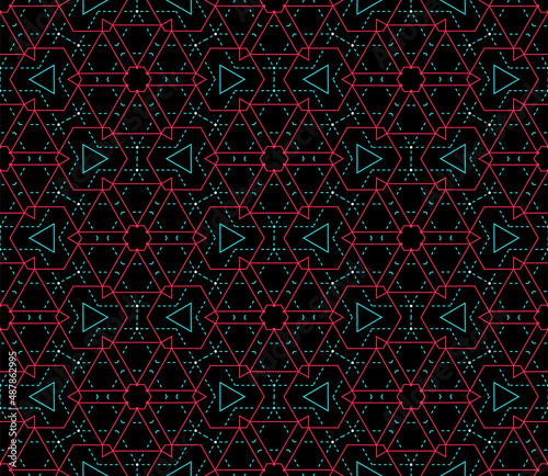 Seamless pattern vector background. Social media concept. Geometric color wallpaper. 