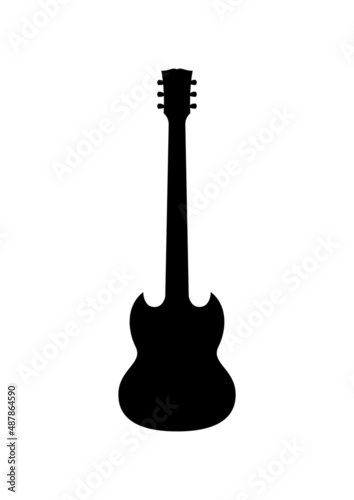  Electric guitar silhouette. 