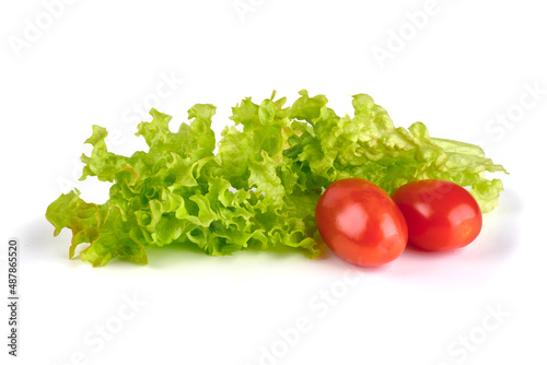 Salad leaf. Lettuce, isolated on white background. High resolution image.