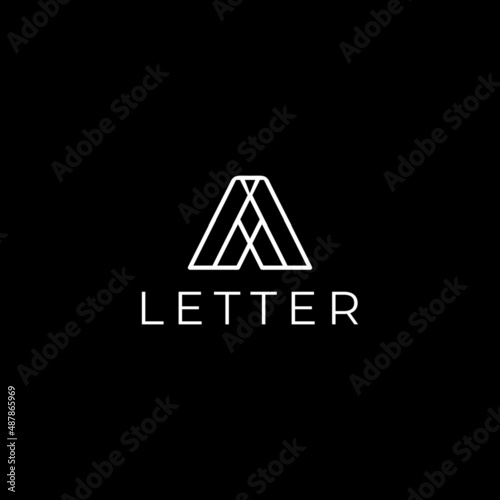 tech logo a abstract flat modern