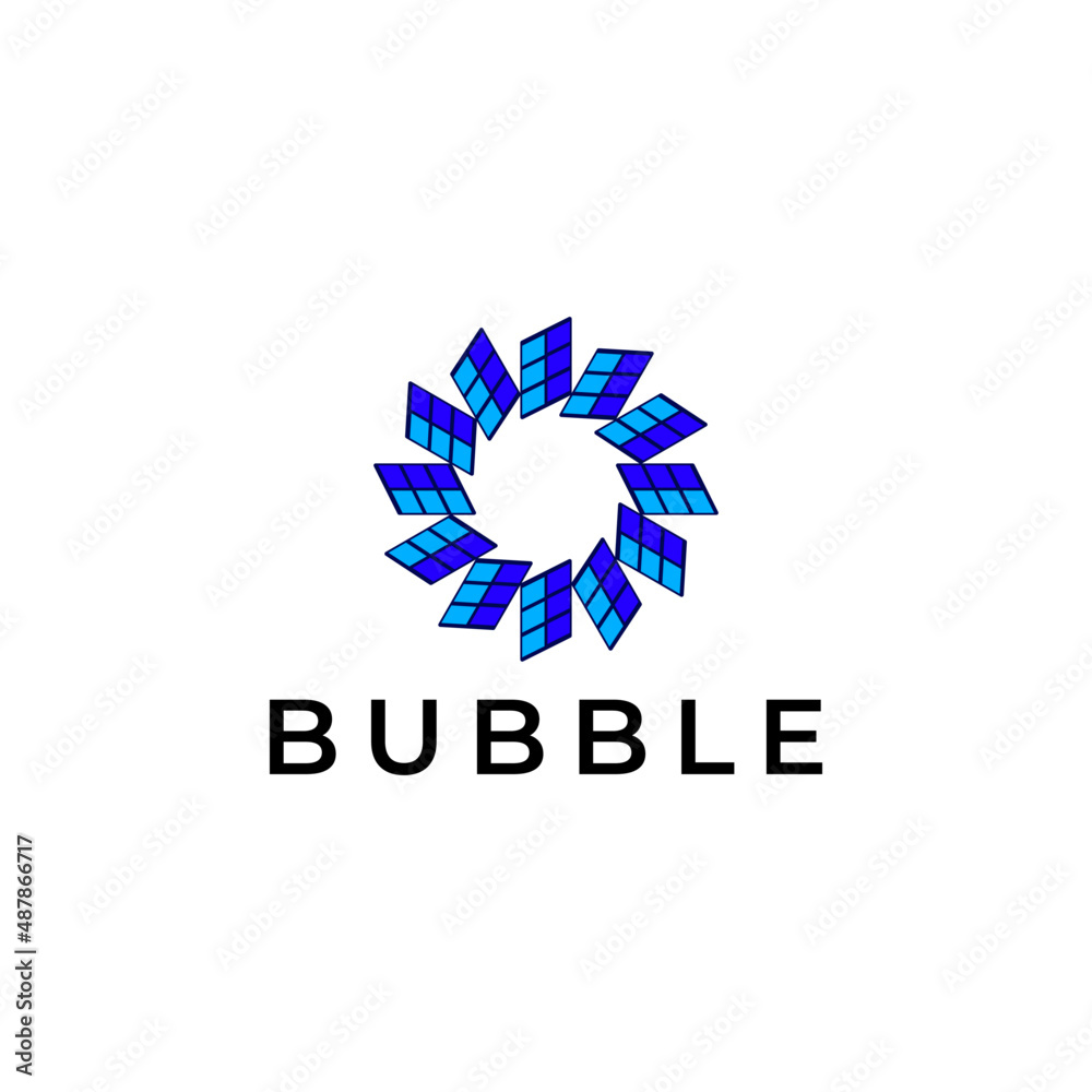 Fototapeta premium tech logo abstract flat modern