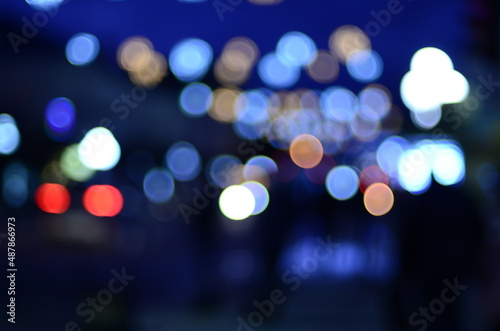 Blur view of night city © Yurii Andreichyn