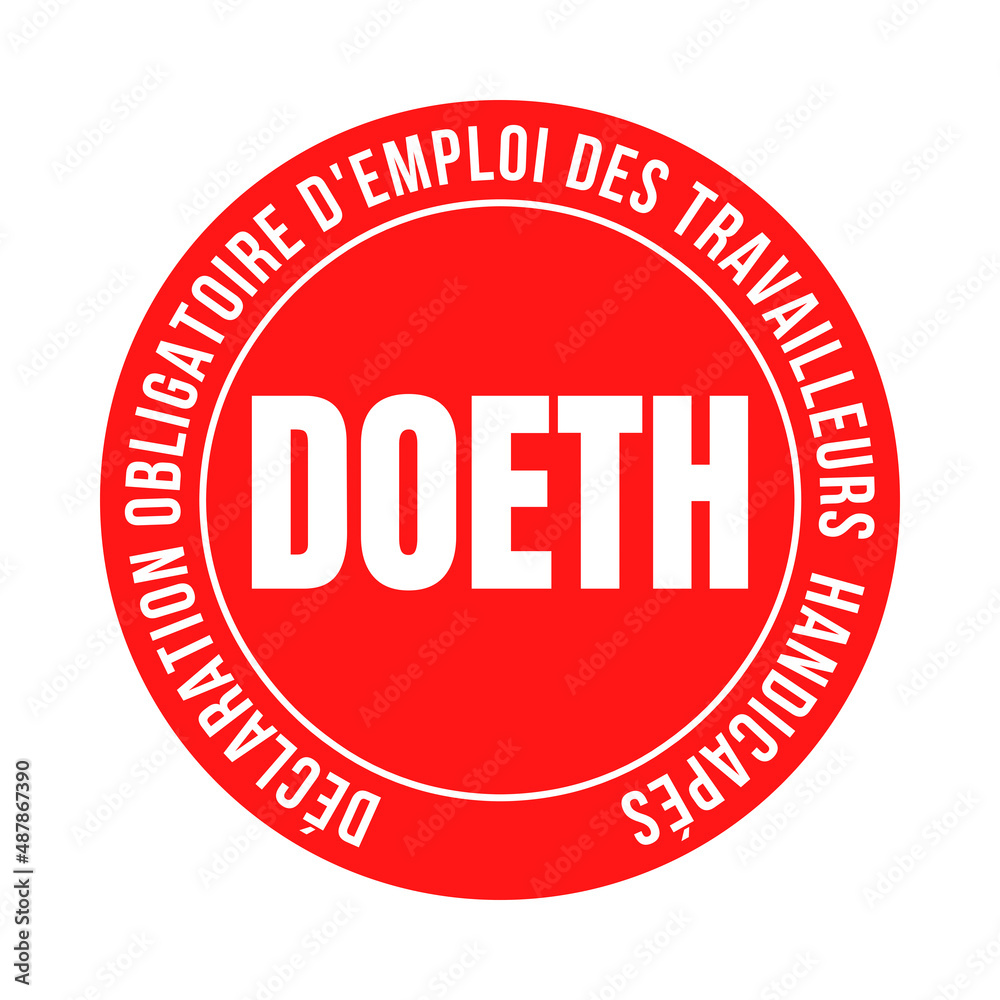 Symbole DOETH déclaration obligatoire d'emploi des travailleurs handicapés Symbole DOETH déclaration obligatoire d'emploi des travailleurs handicapés