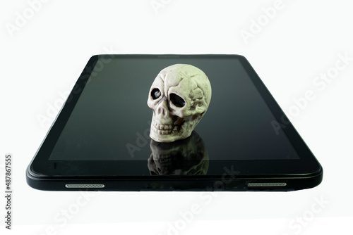 Wallpaper Mural Skull on a black tablet Torontodigital.ca