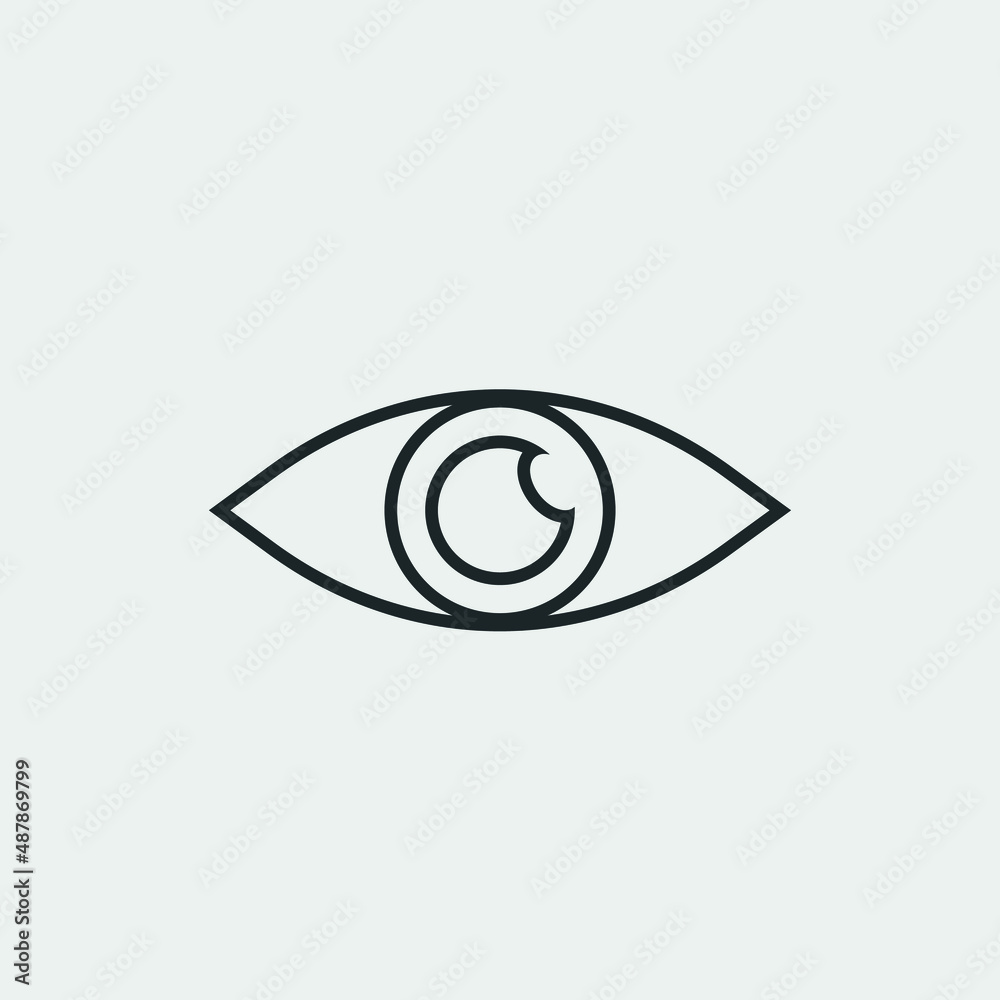 Eye vector icon illustration sign Eye vector icon illustration sign