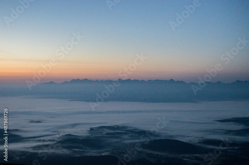 sunrise over the mountains, Babia Hora, Orava, Slovakia, Europe © Michal
