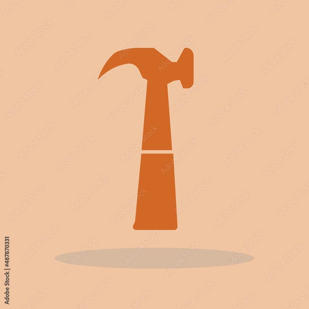 Hammer vector icon illustration sign Hammer vector icon illustration sign
