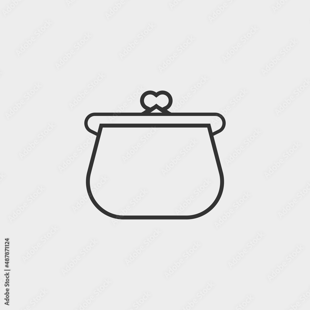 Purse vector icon illustration sign Purse vector icon illustration sign