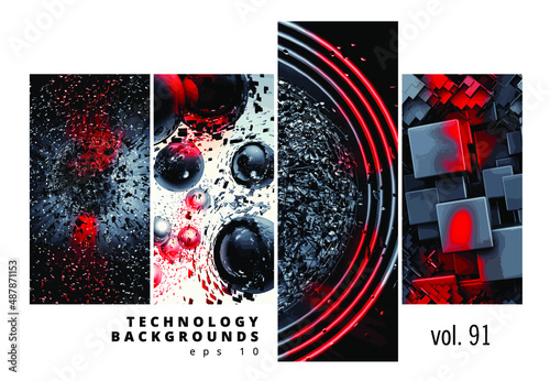 Futuristic technology style. Elegant tech background banners or presentations, vector