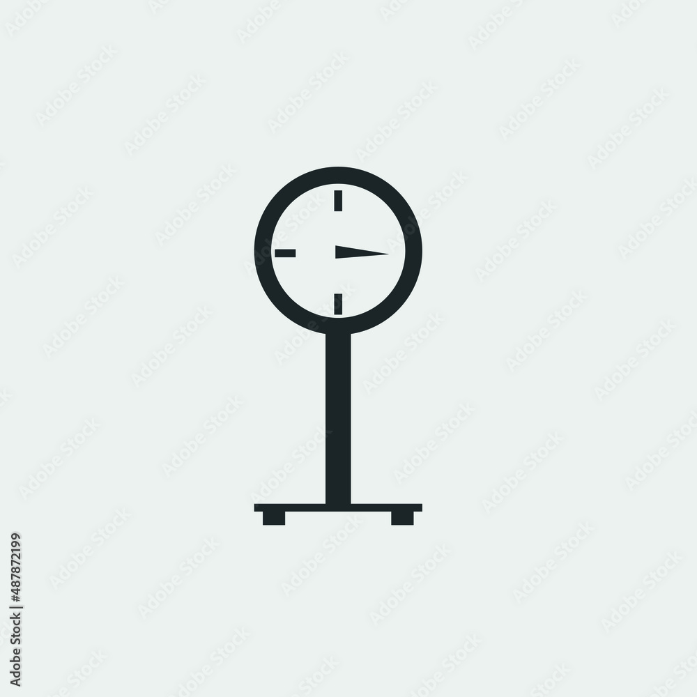 Weight scale vector icon illustration sign Weight scale vector icon illustration sign