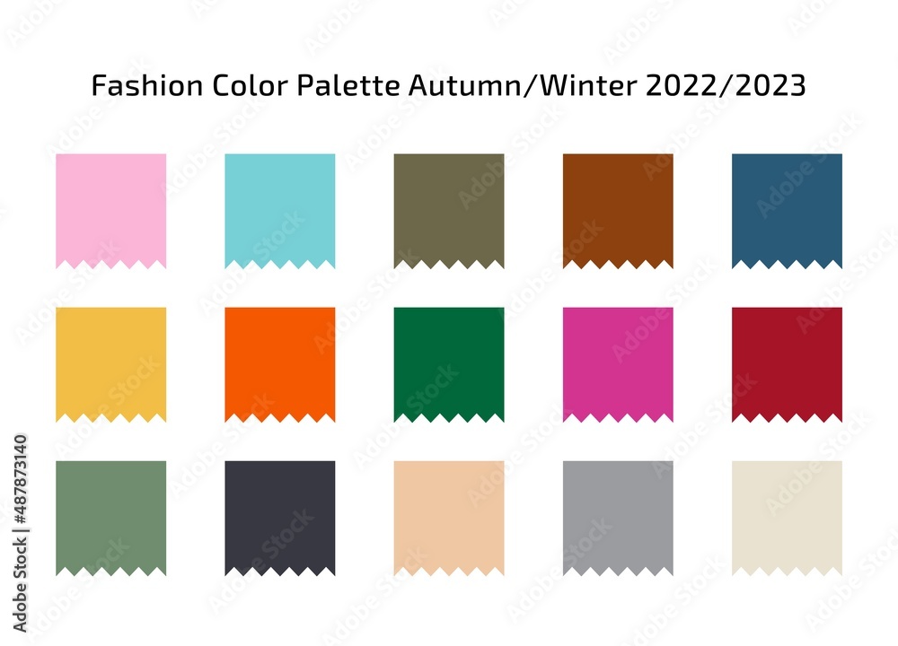 Fashion color trend autumn winter 2021 - 2022 Vector Image