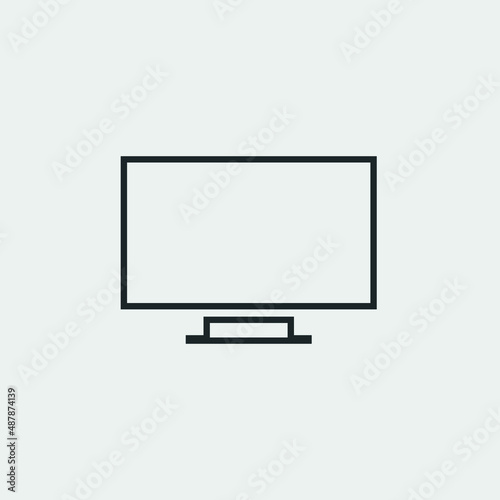 Tv vector icon illustration sign