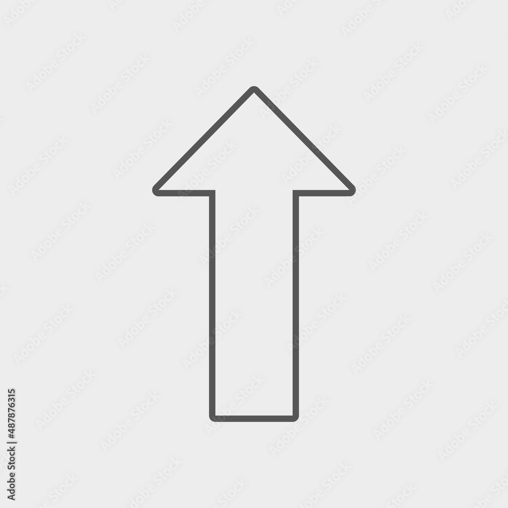 Upward arrow vector icon illustration sign Upward arrow vector icon illustration sign
