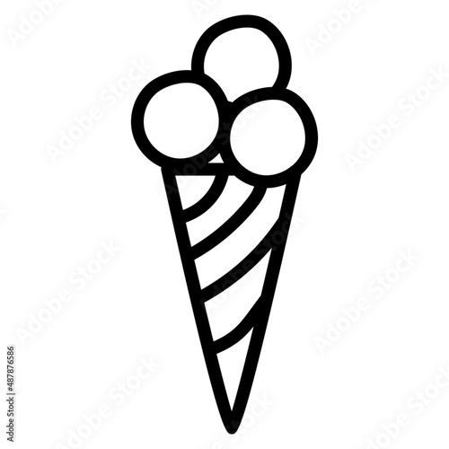 A yummy icon of ice cream

