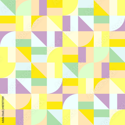 Backround with geometric shapes and pastel colors, abstract, pattern, vector