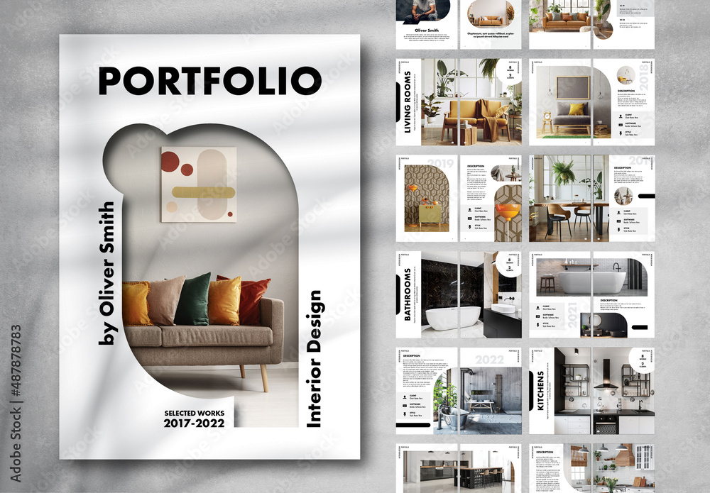 Interior Design Portfolio Stock Template | Adobe Stock interior-design-portfolio-stock-template-adobe-stock