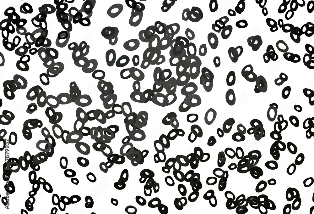 Dark Black vector template with circles.