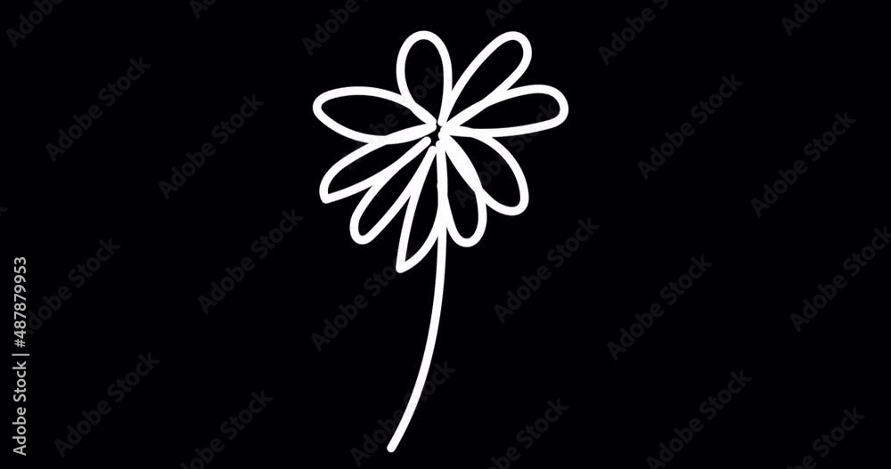 Continuous one line drawing. Flying bird logo. Black and white flower illustration. Concept for logo, card, banner, poster, flyer