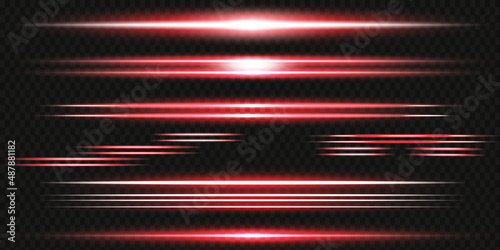 Glowing isolated white transparent set of light effects, glare, explosion, sparkle, line, sun flare. Beautiful optical effect of sunlight reflections.