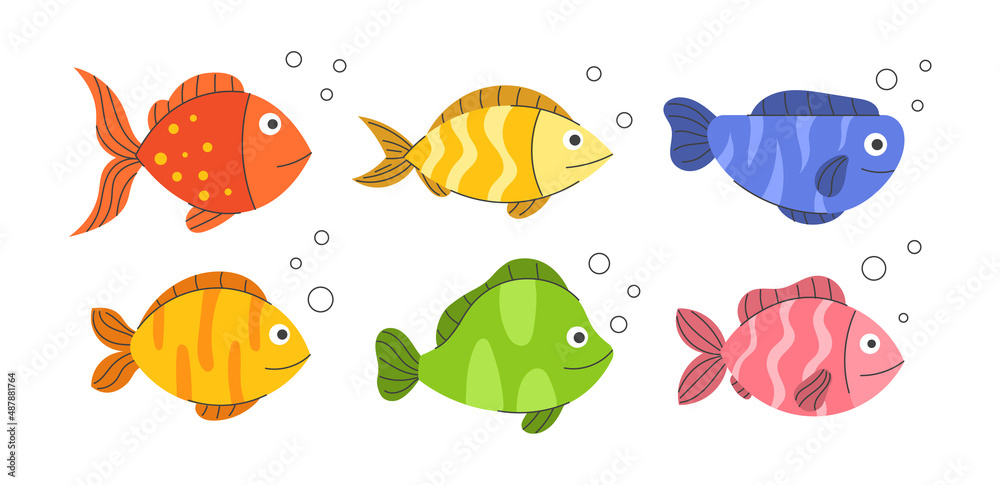 Fototapeta premium Set of fish