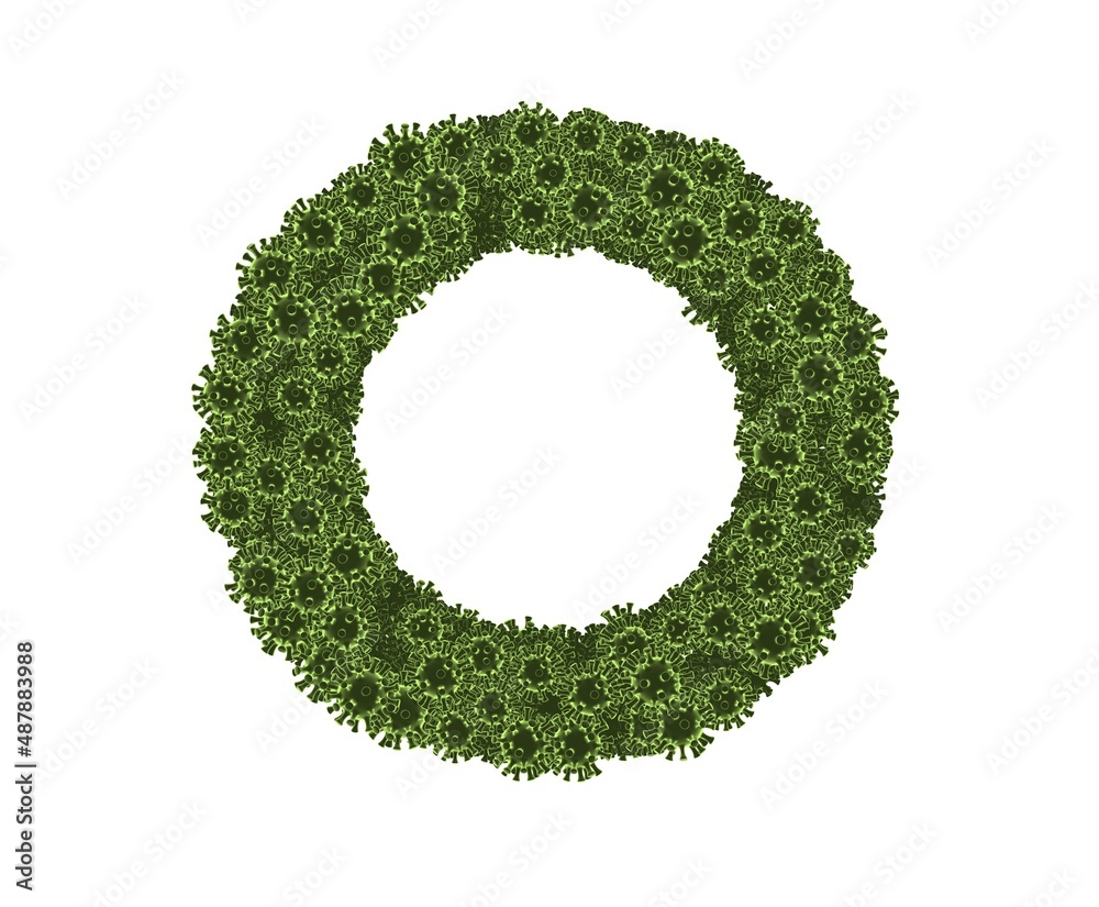 Virus Themed Font Letter O Virus Themed Font Letter O