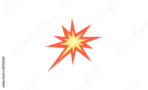Collision emoji vector flat design band red spark