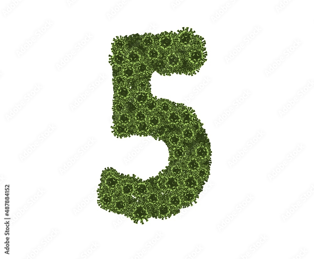 Virus Themed Font Number 5 Virus Themed Font Number 5