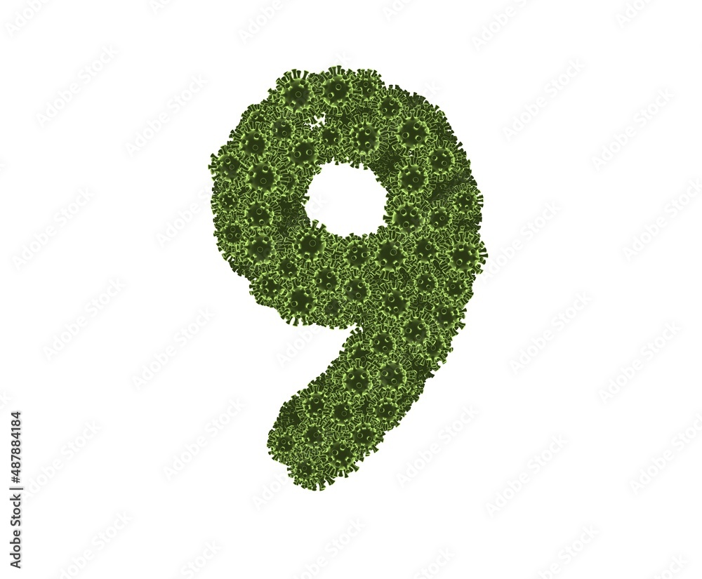 Virus Themed Font Number 9 Virus Themed Font Number 9