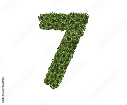 Virus Themed Font Number 7
