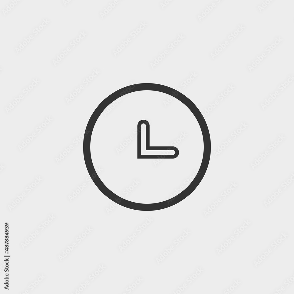 Clock vector icon illustration sign Clock vector icon illustration sign