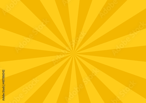 Yellow ray background. Vector