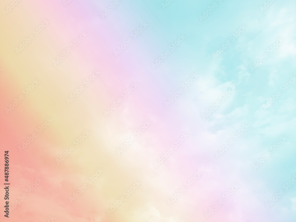 Sky and clouds in pastel tones for graphic design or wallpaper