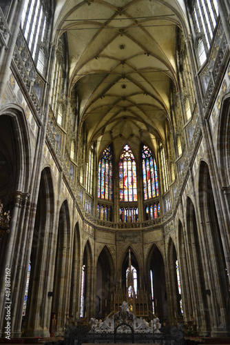 Gotyckie wnętrze Katedry Św. Wita na Hradczanach, Praga