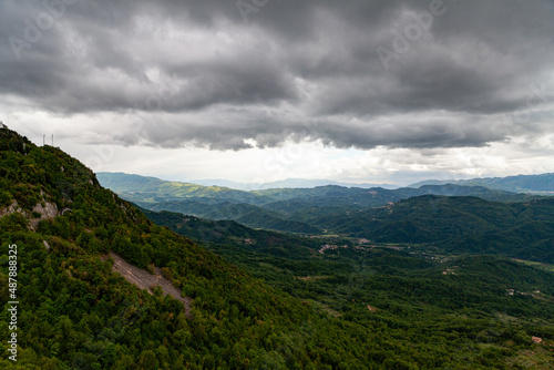 Landscape of mountain countryside in province of Rome