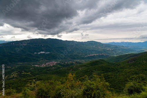 Landscape of mountain countryside in province of Rome