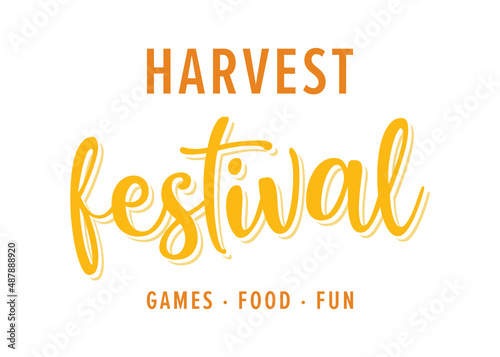 Harvest Festival, Festival Banner, Harvest Festival Banner, Thanksgiving Banner, Autumn Festival, Vector Text Typography Illustration Background