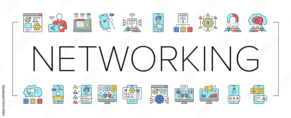 Social Networking Online App Icons Set Vector . Social Networking Online App Icons Set Vector .