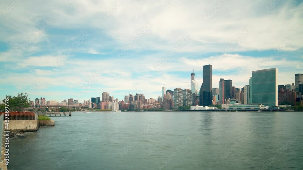 queensboro bridge park panorama 4k timelapse from new york city queensboro bridge park panorama 4k timelapse from new york city