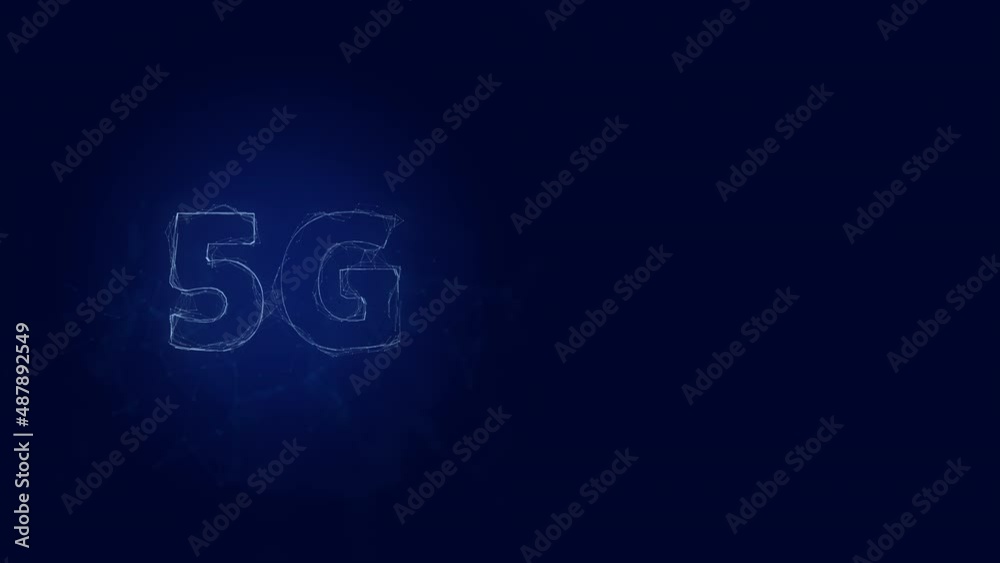 5G title with plexus effect. Connected lines with dots. Lines title plexus 5G title with plexus effect. Connected lines with dots. Lines title plexus