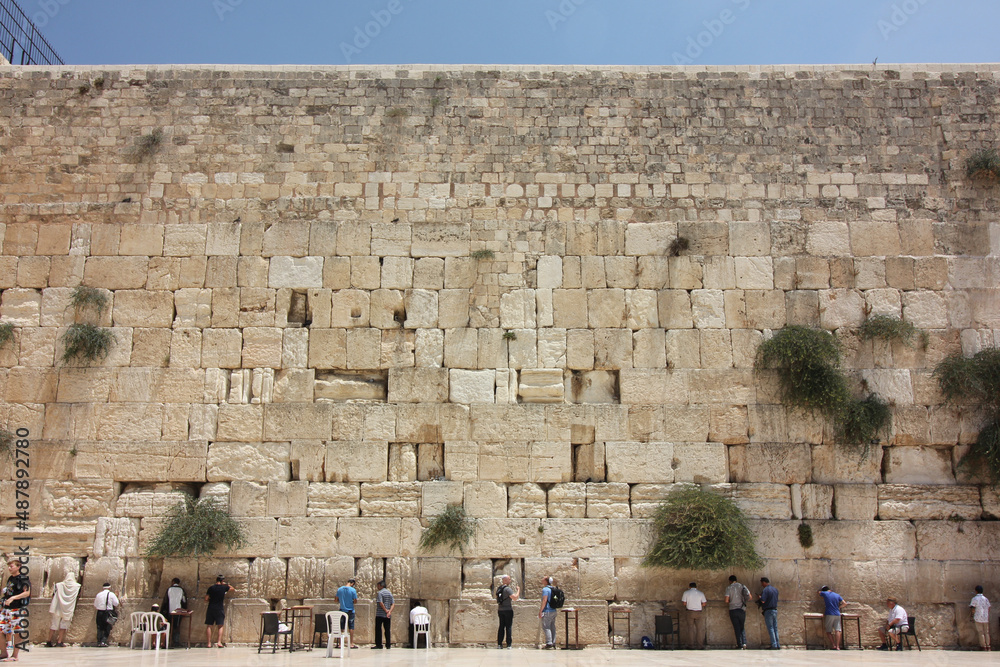 Wailing Wall - part of the ancient wall around the Temple Mount in the ...