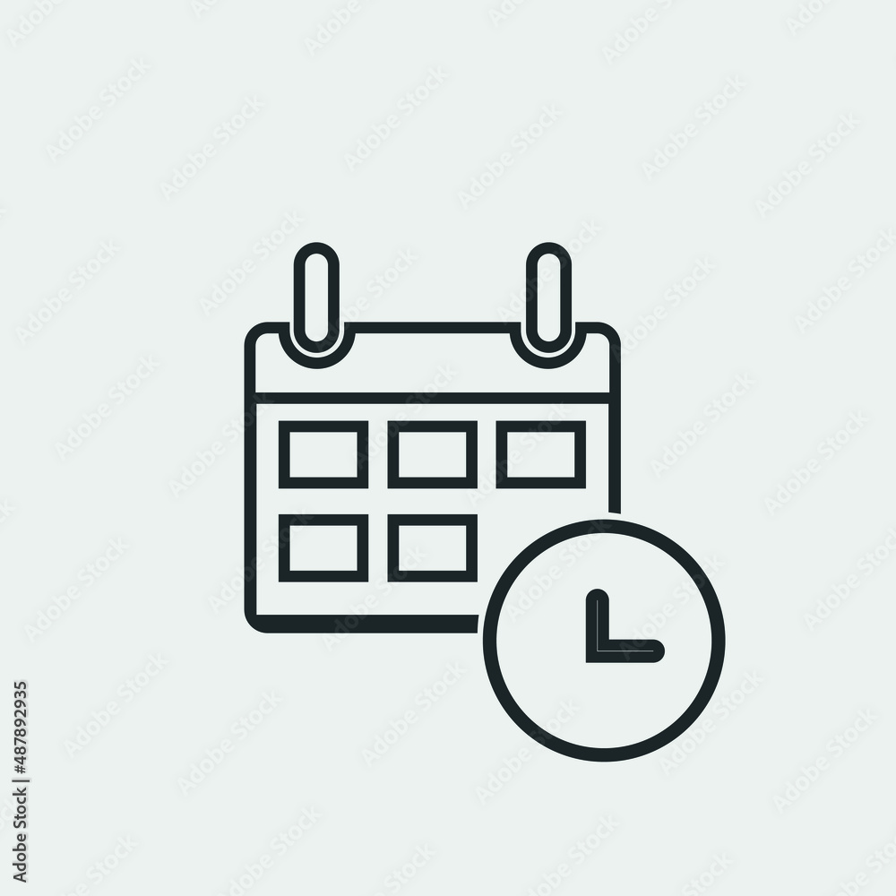 Calendar schedule vector icon illustration sign Calendar schedule vector icon illustration sign