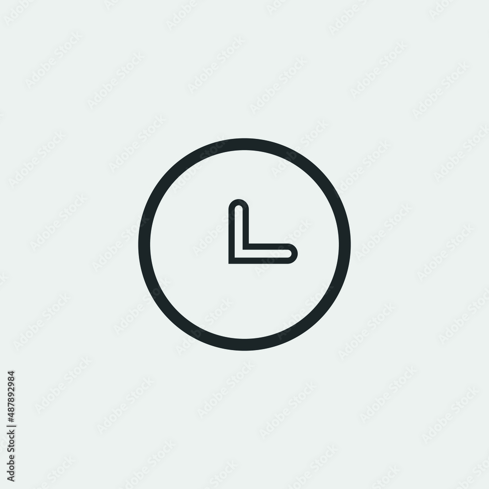 Clock vector icon illustration sign Clock vector icon illustration sign
