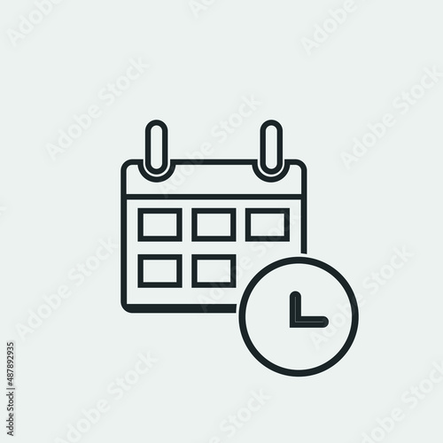 Calendar schedule vector icon illustration sign