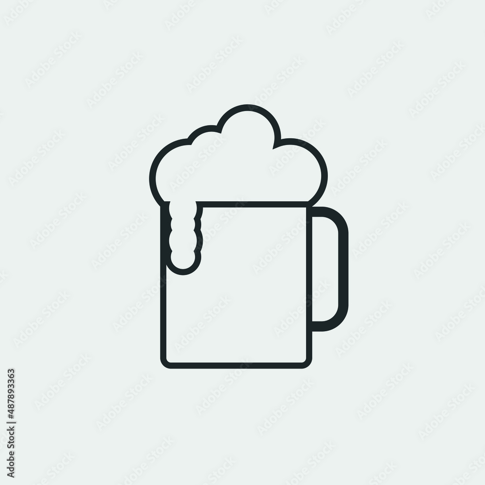 Beer vector icon illustration sign Beer vector icon illustration sign