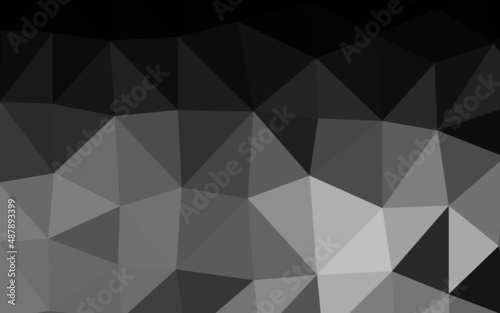 Light Silver, Gray vector polygon abstract backdrop. Colorful illustration in abstract style with gradient. The best triangular design for your business.