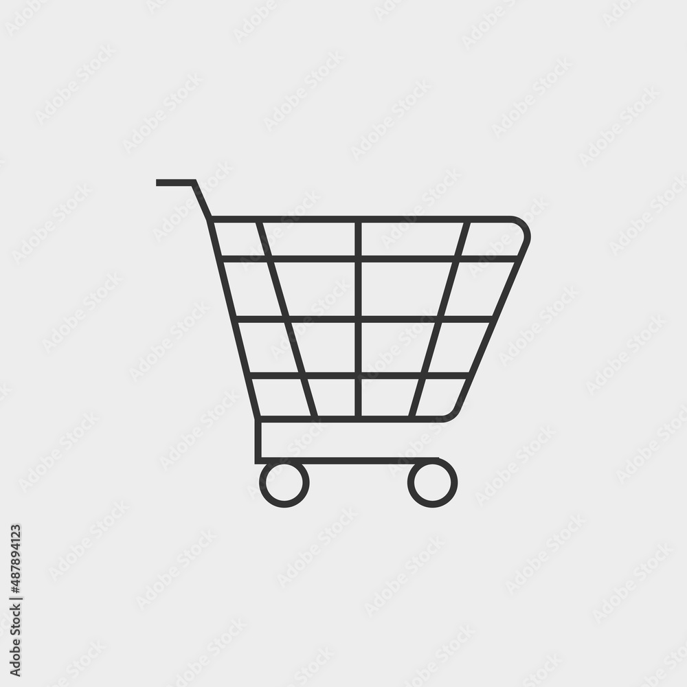 Shopping cart vector icon illustration sign Shopping cart vector icon illustration sign