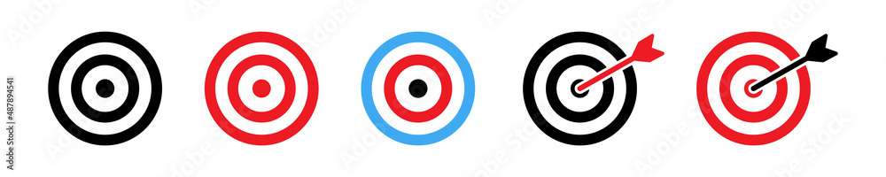 Target icon. Target goal signs collection. Purpose success concept sign templates. Purpose targets set icons. Target icon. Target goal signs collection. Purpose success concept sign templates. Purpose targets set icons.